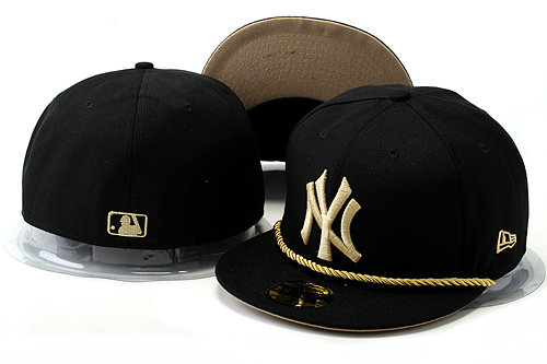 New York Yankees Black Fitted Hat YS 0528